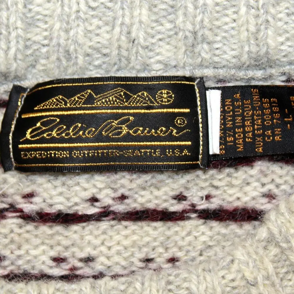 Eddie Bauer Expedition Outfitter-Seattle Large Vintage Wool Pullover Sweater